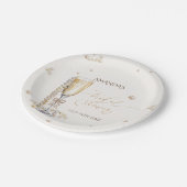 ピアスアンドプロセコボーエレガントブライダルシャワー ペーパープレート (アングル)