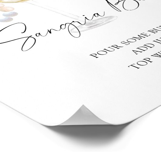 ピアスアンドプロセッコブライダルシャワーサンギリアバー ポスター (角)