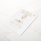 ピアスアンドプロセッコブライダルシャワーフォイル招待状 箔招待状 (回転した状態)