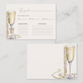 ピアスアンドプロセッコブライダルシャワーレシピ エンクロージャーカード (正面/裏面)