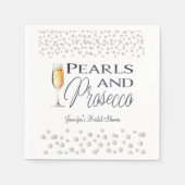 ピアスアンドプロセッコブライダルシャワー スタンダードカクテルナプキン (正面)