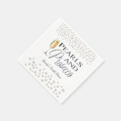 ピアスアンドプロセッコブライダルシャワー スタンダードカクテルナプキン (角)