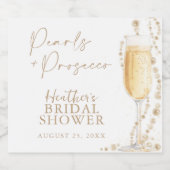 ピアスアンドプロセッコブライダルシャワー スパークリングワインラベル (シングルラベル)