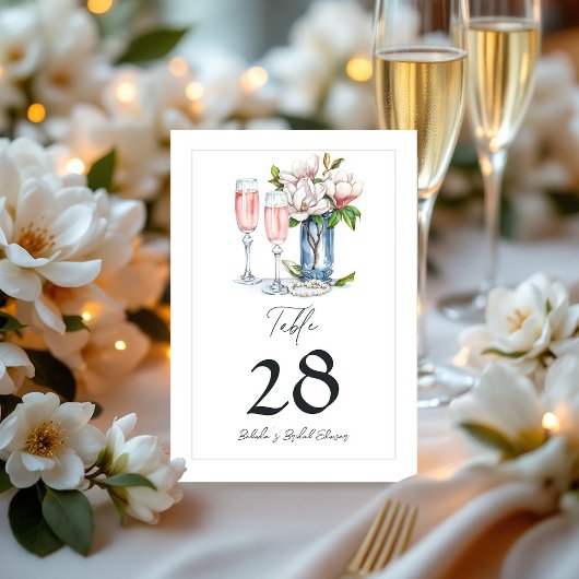 ピアスアンドプロセッコブライダルシャワー テーブルナンバー