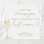 ピアスアンドプロセッコブライダルシャワー |ブライダルブランチ スパークリングワインラベル (シングルラベル)