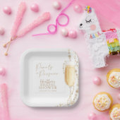 ピアスアンドプロセッコブライダルシャワー ペーパープレート (パーティー)