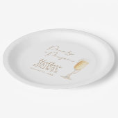 ピアスアンドプロセッコブライダルシャワー ペーパープレート (アングル)