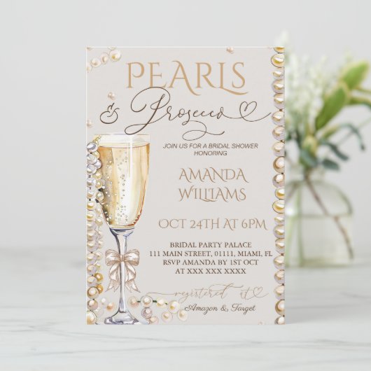 ピアスアンドプロセッコブライダルシャワー 招待状 (スタンド正面)