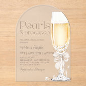 ピアスアンドプロセッコボウブライダルシャワー アクリル招待状 (正面)