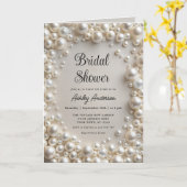 ピアスエレガントブライダルシャワー招待 カード (黄色い花)