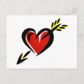 ピアスハート矢印バレンタイン シーズンポストカード (正面)