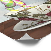 ピアスピエロの人形が茶碗で釣り合う ポスター (角)