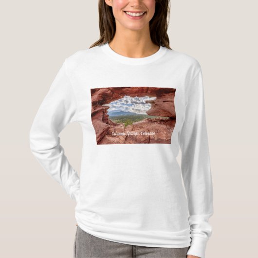 ピアスピークスルーアロックホール長袖Tシャツ Tシャツ (正面)
