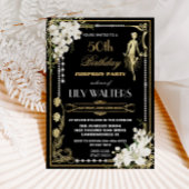 ピアスフローラアールデコギャツビー誕生日ANY AGE Inv 招待状