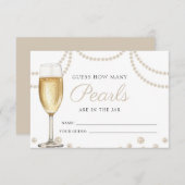 ピアスプロセッコのブライダルシャワーゲーム数を推測 エンクロージャーカード (正面/裏面)