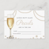 ピアスプロセッコのブライダルシャワーゲーム数を推測 エンクロージャーカード (正面)