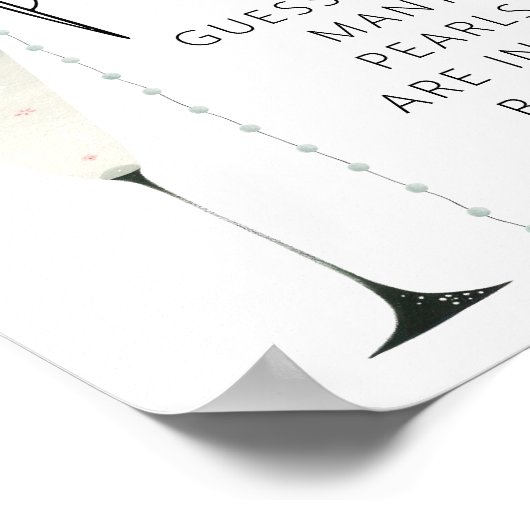 ピアスプロセッコ推測いくつのブライダルシャワーゲーム ポスター (角)