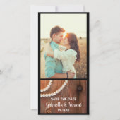 ピアス素朴カントリー納屋の結婚式の日付を保存 セーブザデート (正面)