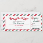 ピアス クリスマス ギフト チケット クーポン 招待状 (正面)
