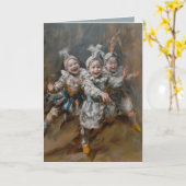 ピアス – 折り畳まれたグリーティングカード カード (黄色い花)