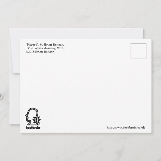 ピアス、Brian Benson Flat Card (裏面)