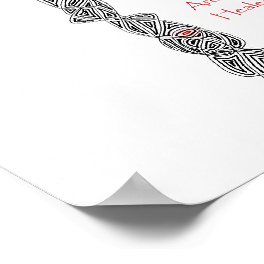 ピアス – Isaiah 53:5b ポスター (角)