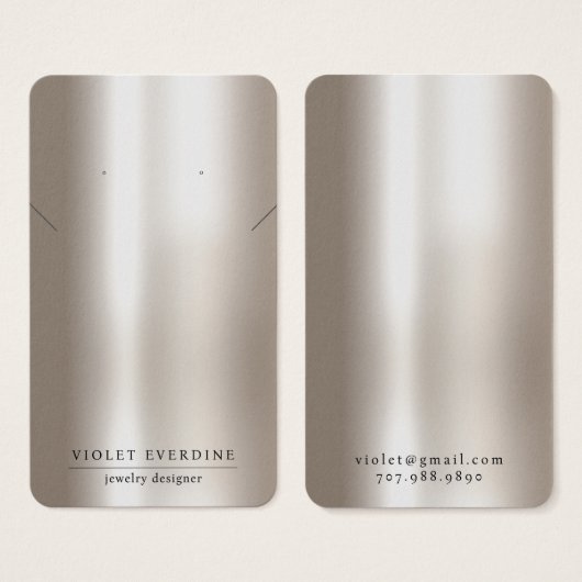 ピアセントタイポグラフィイヤリングネックレスジュエリー (正面&裏面)