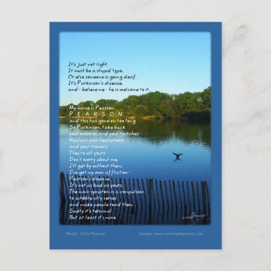 ピアソン病 – Chris Pearson ポストカード (正面)
