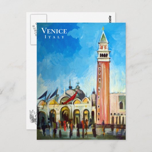 ピアッツァサンマルコ – イタリア,ヴェニス ポストカード (正面/裏面)