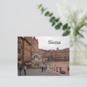 ピアッツァデルカンポシエナ文字葉書 ポストカード (スタンド正面)