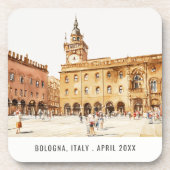 ピアッツァボローニャイタリア水彩旅行イタリアン旅行 コースター (正面)