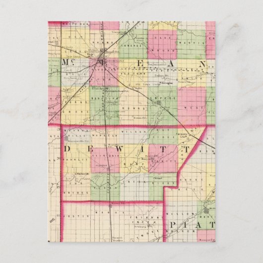 ピアット郡マクリーン・デ・ウィット ポストカード (正面)