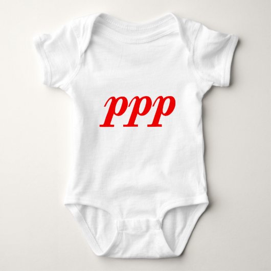 ピアニシモ可能 ベビーボディスーツ (正面)