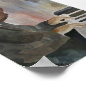 ピアニスタジャズオリジナル油アートワークスインプレソンズ ポスター (角)