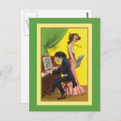 ピアニストおもしろい・シンガー ポストカード (正面/裏面)