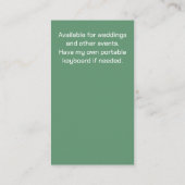 ピアニストかわいらしウォーターカラーアート 名刺 (裏面)