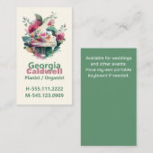 ピアニストかわいらしウォーターカラーアート 名刺 (正面/裏面)