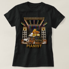 ピアニストのためのラグジュアリーグランドピアノアート Tシャツ