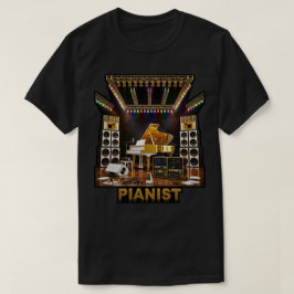 ピアニストのためのラグジュアリーグランドピアノアート Tシャツ