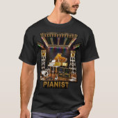 ピアニストのためのラグジュアリーグランドピアノアート Tシャツ (正面)