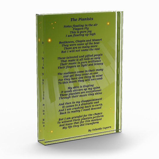 ピアニストのアクリルブロック フォトブロック (左)