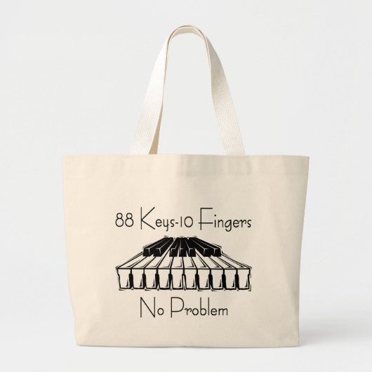 ピアニストのトートバック ラージトートバッグ (正面)