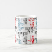 ピアニストのハンドパターン コーヒーマグカップ (中央)