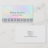 ピアニストのパステルカラー音楽先生 名刺 (正面/裏面)