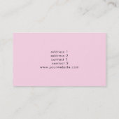 ピアニストのパステルピンクとグリーン 名刺 (裏面)