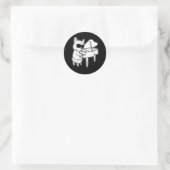 ピアニストのピアノ奏者のピアノ付き犬 ラウンドシール (バッグ)