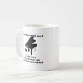 ピアニストのミュージシャンのTシャツおよびギフト コーヒーマグカップ (正面左)