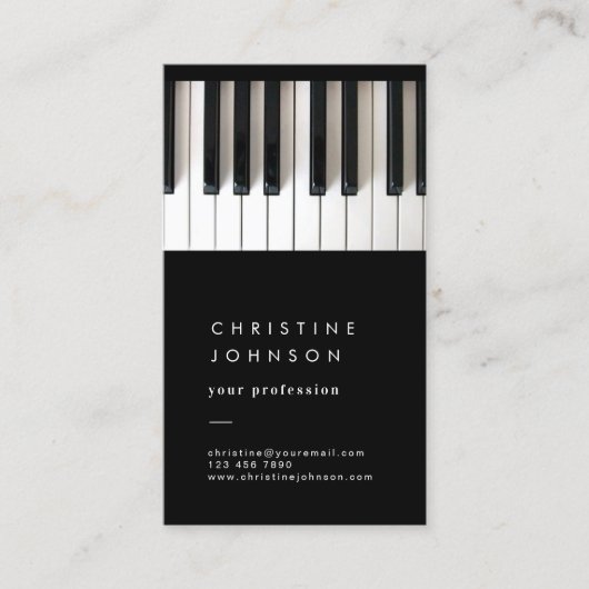 ピアニストの名刺 名刺 (正面)