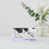 ピアニストまたはピアノ個人教師のミュージシャン コーリングカード (スタンド正面)