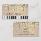 ピアニストエレガント名刺 名刺 (正面/裏面)